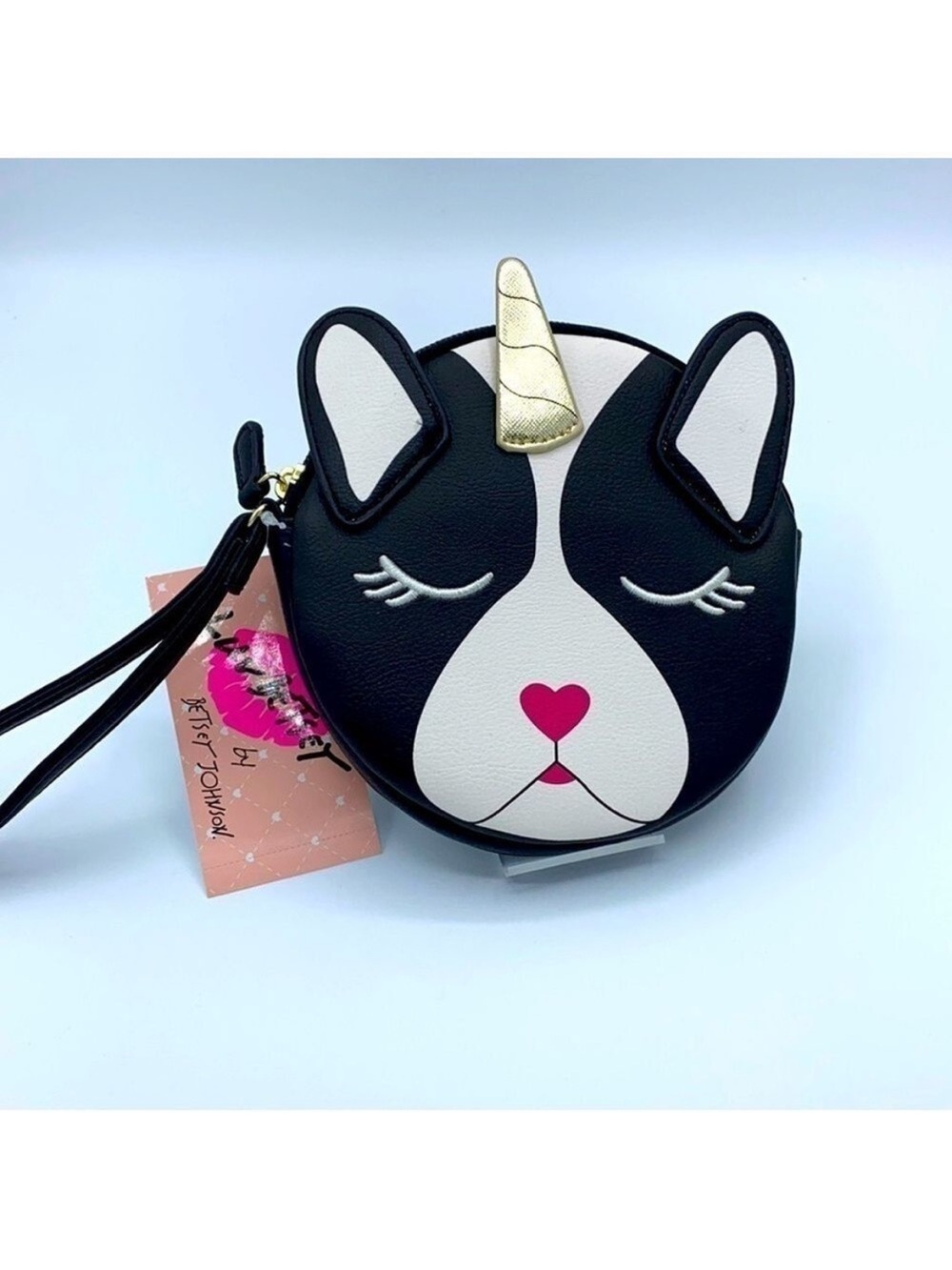 Betsey Johnson  Unicorn  Bulldog Wristlet
